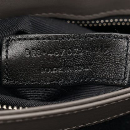 Saint Laurent Calfskin Y Quilted Monogram Toy Loulou Crossbody Bag Grey Kaki 7 of 12