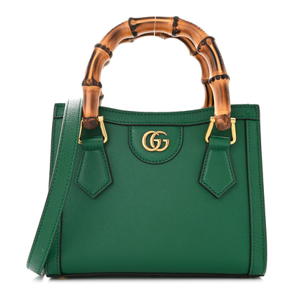 Gucci Wonka Grain Calfskin Mini Diana Tote Bag Green Yellow Fluo 1 of 10