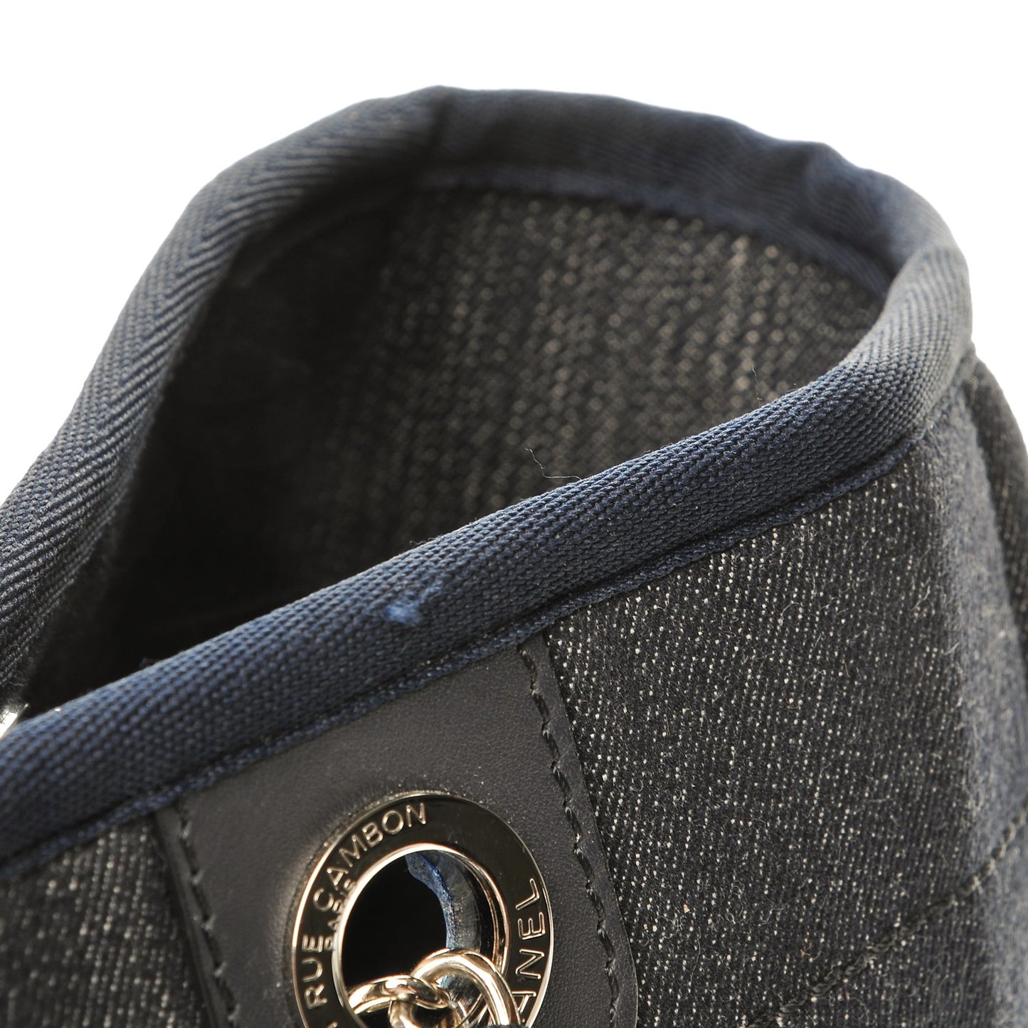 Canvas Small Deauville Tote Dark Blue