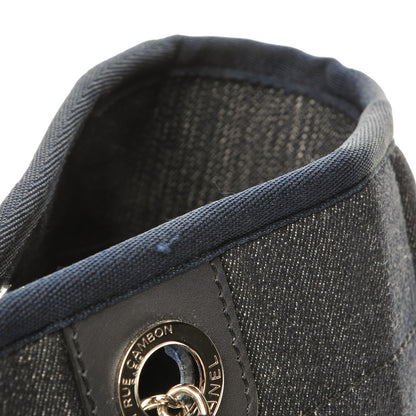 Chanel Canvas Small Deauville Tote Dark Blue 8 of 8
