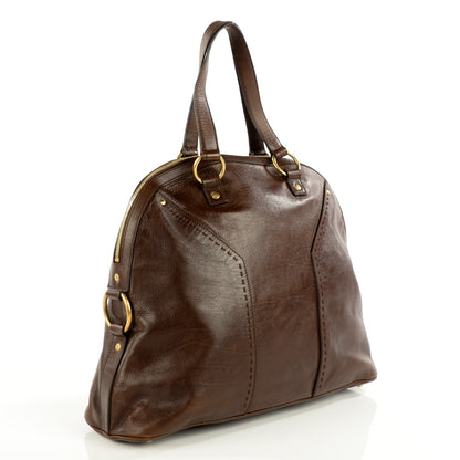 Saint Laurent Calfskin Oversized Muse Dark Brown 3 of 8