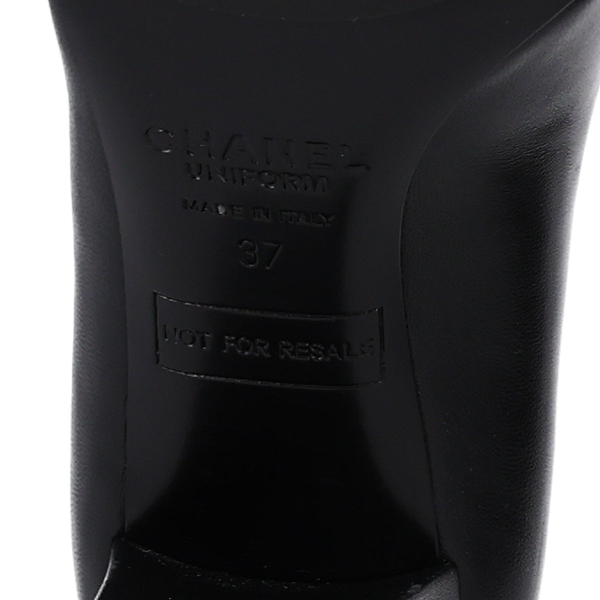 Lambskin Cap Toe CC Uniform Pumps 37 Black