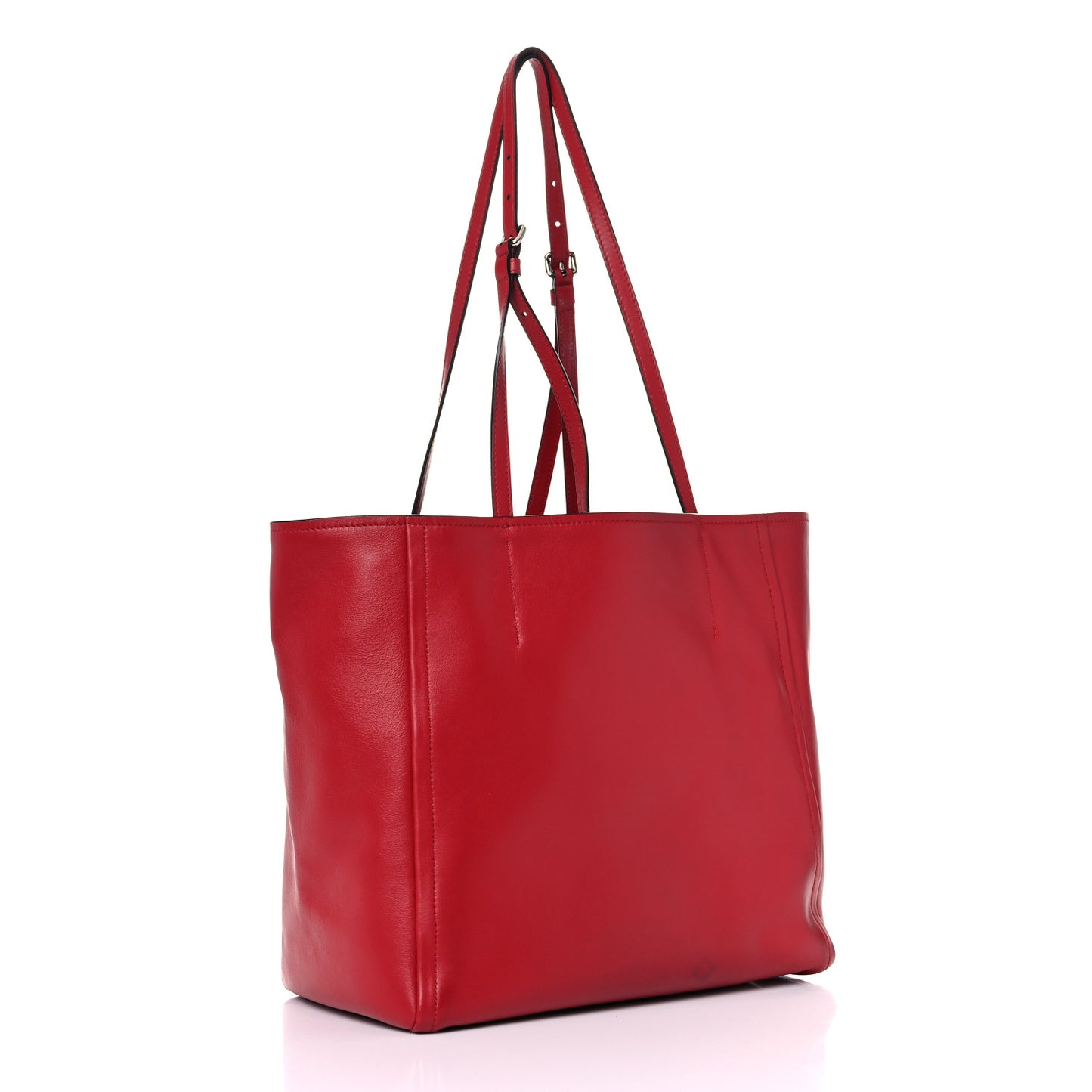 City Calfskin Shopping Tote Red