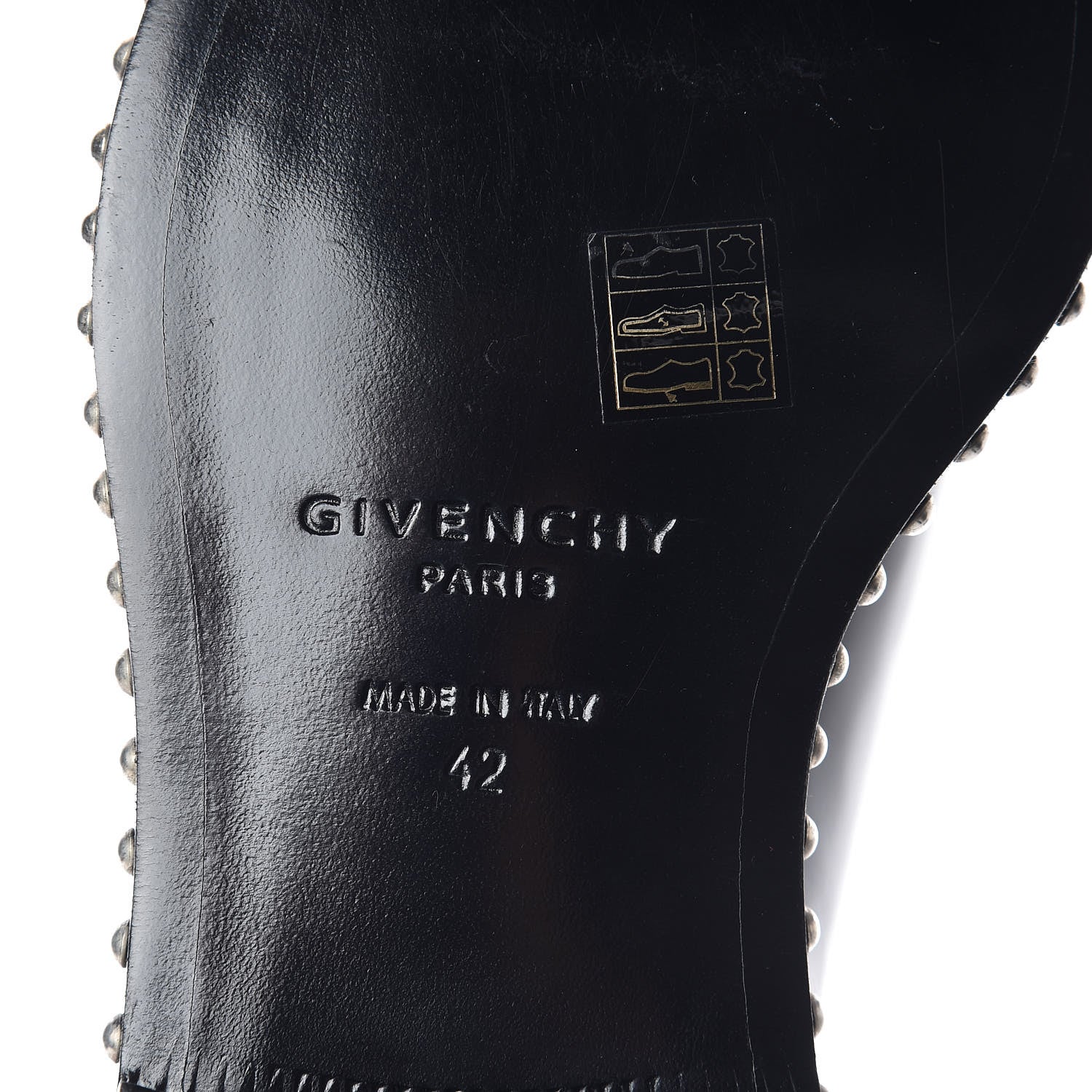 Givenchy Calfskin Studded Iconic Richelieu Oxford 42 Black 6 of 7