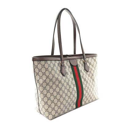 Gucci GG Supreme Monogram Medium Ophidia Shopping Tote Brown 3 of 10