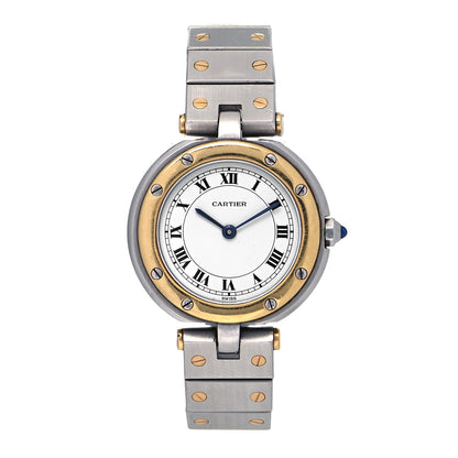 Cartier Stainless Steel 18K Yellow Gold 27mm Santos De Cartier Vendome Quartz Watch 1 of 4