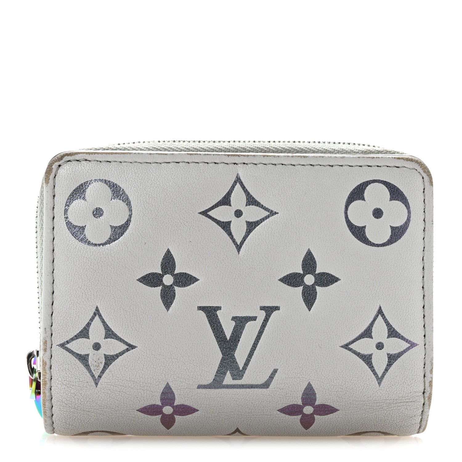 Louis Vuitton Lambskin Embossed Monogram LV Ski Lou Coussin Wallet Gray 1 of 13