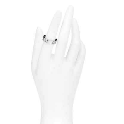 Cartier 18K White Gold 5.5mm LOVE Ring 54 6.75 2 of 4