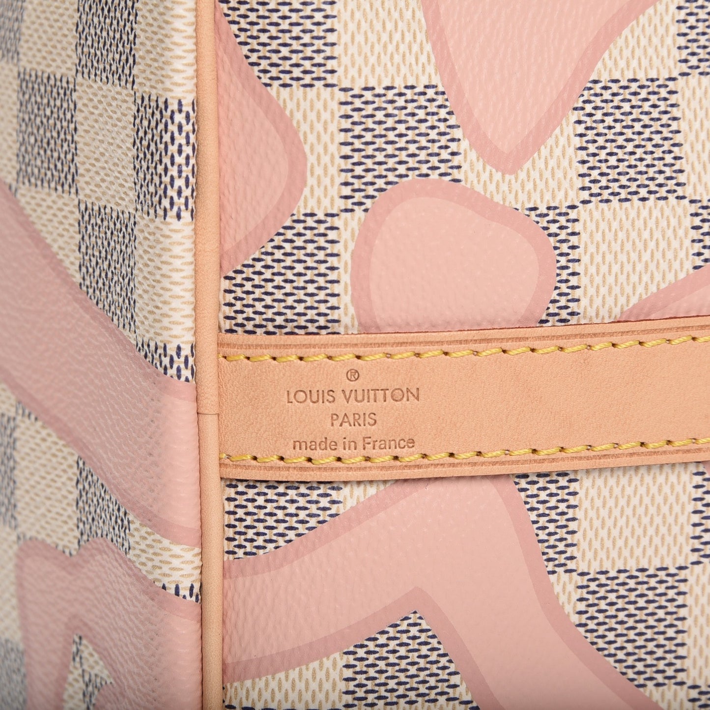 Damier Azur Tahitienne Speedy Bandouliere 30 Rose Ballerine