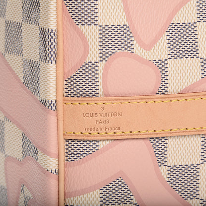 Louis Vuitton Damier Azur Tahitienne Speedy Bandouliere 30 Rose Ballerine 8 of 8