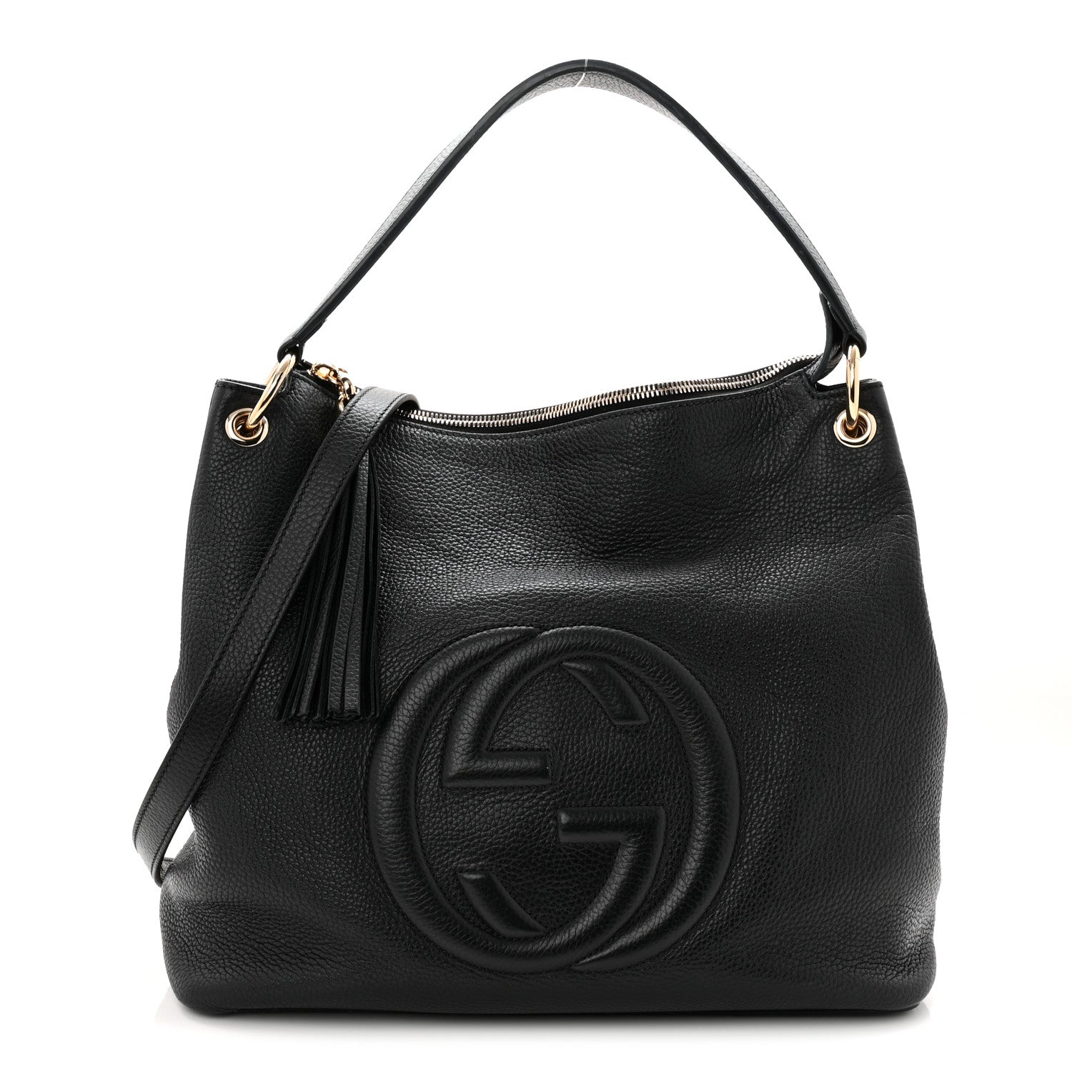 Gucci Pebbled Calfskin Large Soho Hobo Black 1 of 10