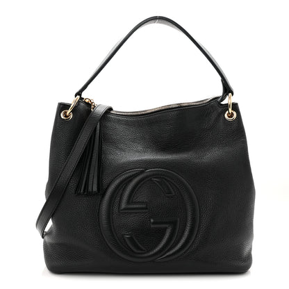 Gucci Pebbled Calfskin Large Soho Hobo Black 1 of 10