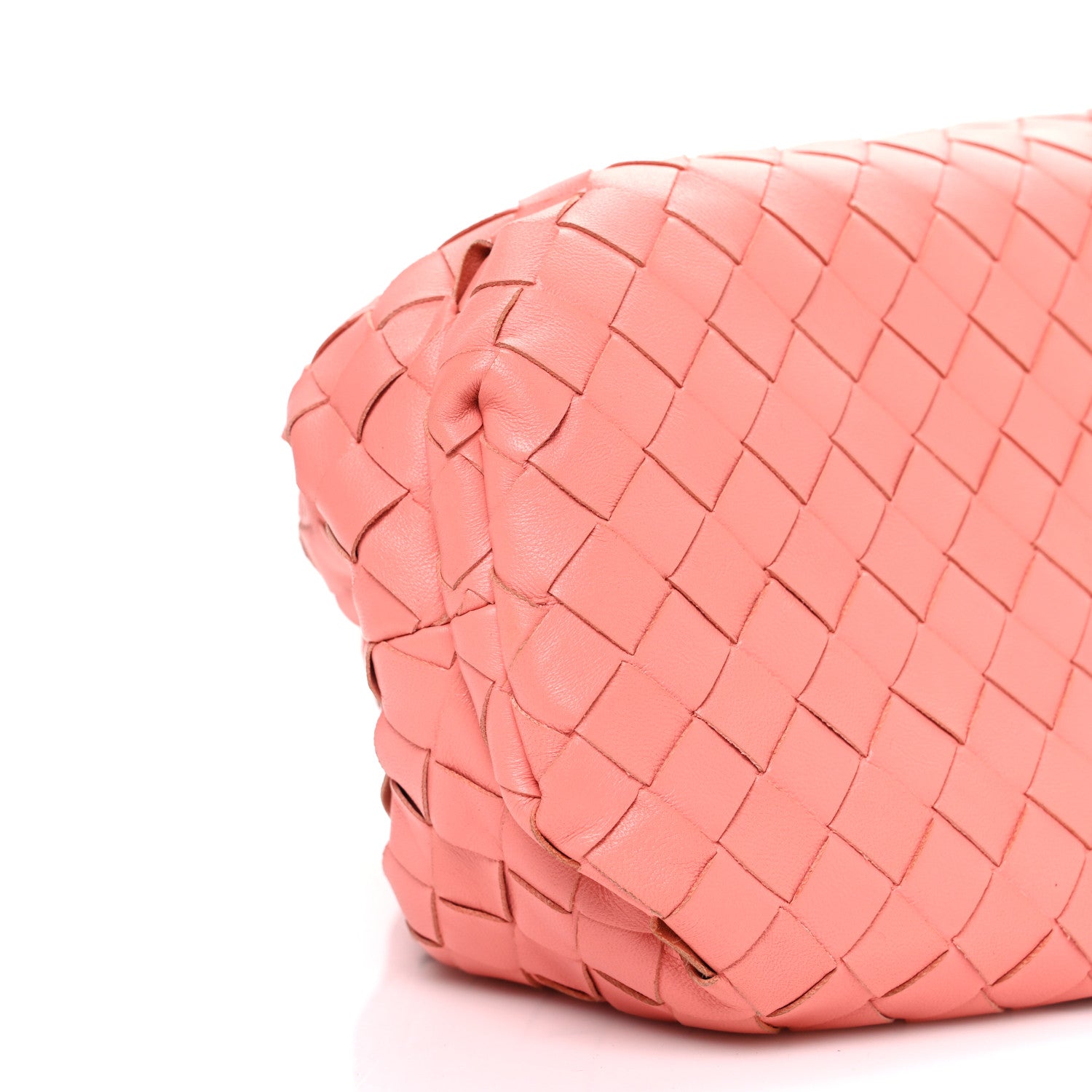 Bottega Veneta Nappa Maxi Intrecciato The Pouch Oversized Clutch Peach 10 of 11