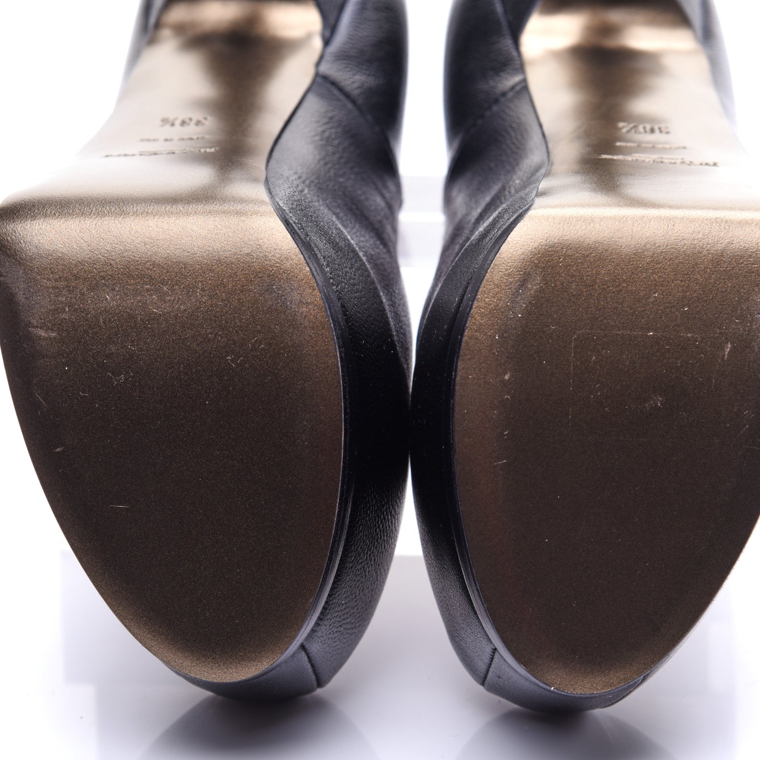 Saint Laurent Vernigolf Tribtoo 105 Platform Pumps 38.5 Black 14 of 15
