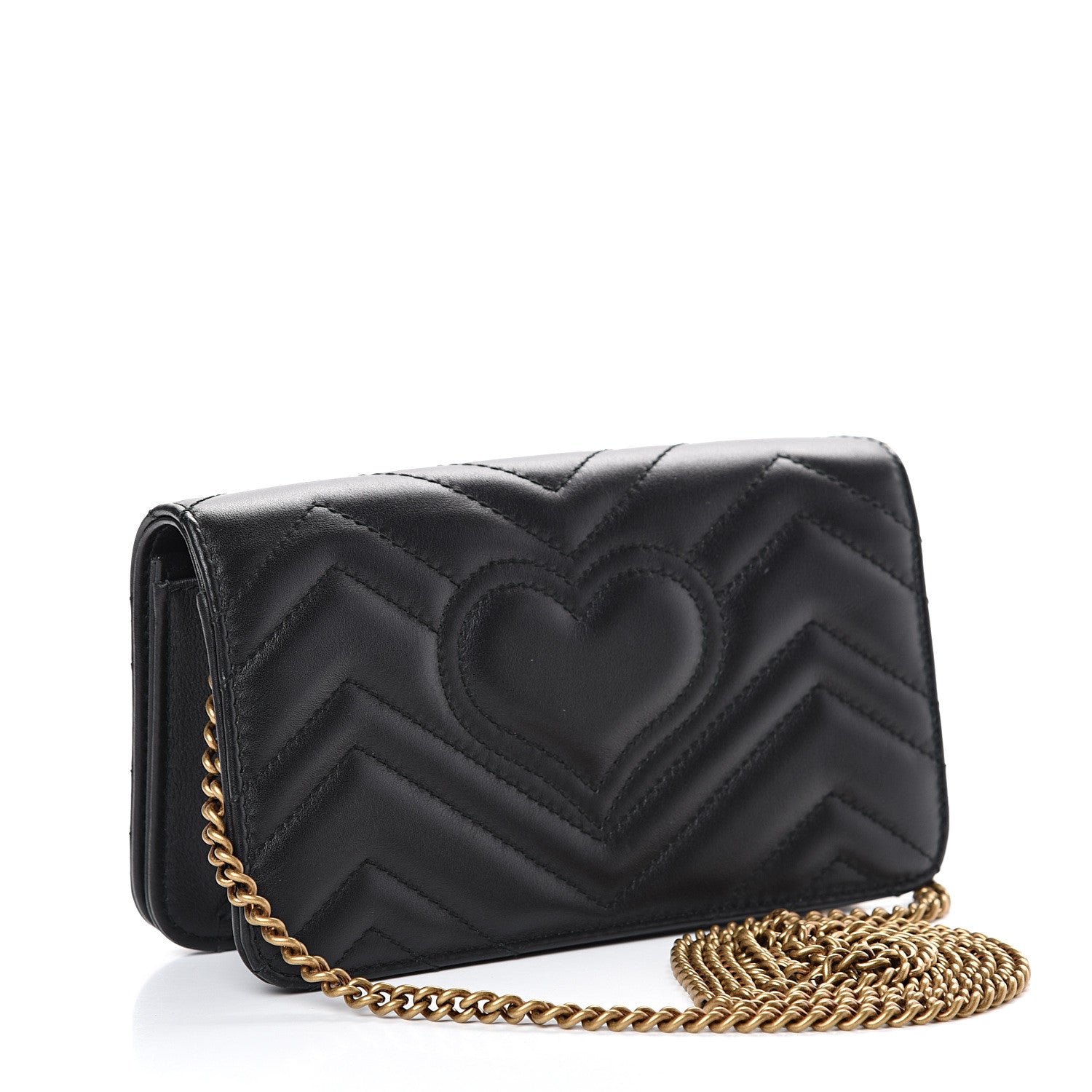 Gucci Calfskin Matelasse GG Marmont Mini Bag Black 2 of 14