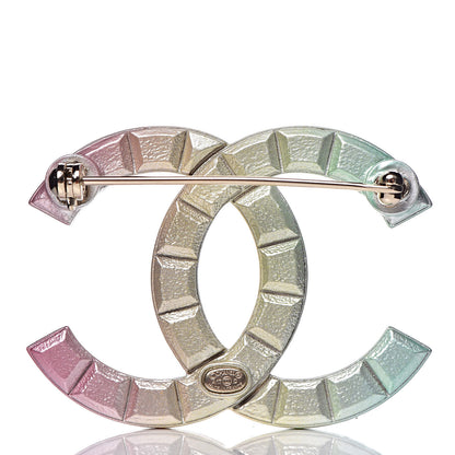 Chanel Metal Studded CC Rainbow Brooch Multicolor 3 of 4