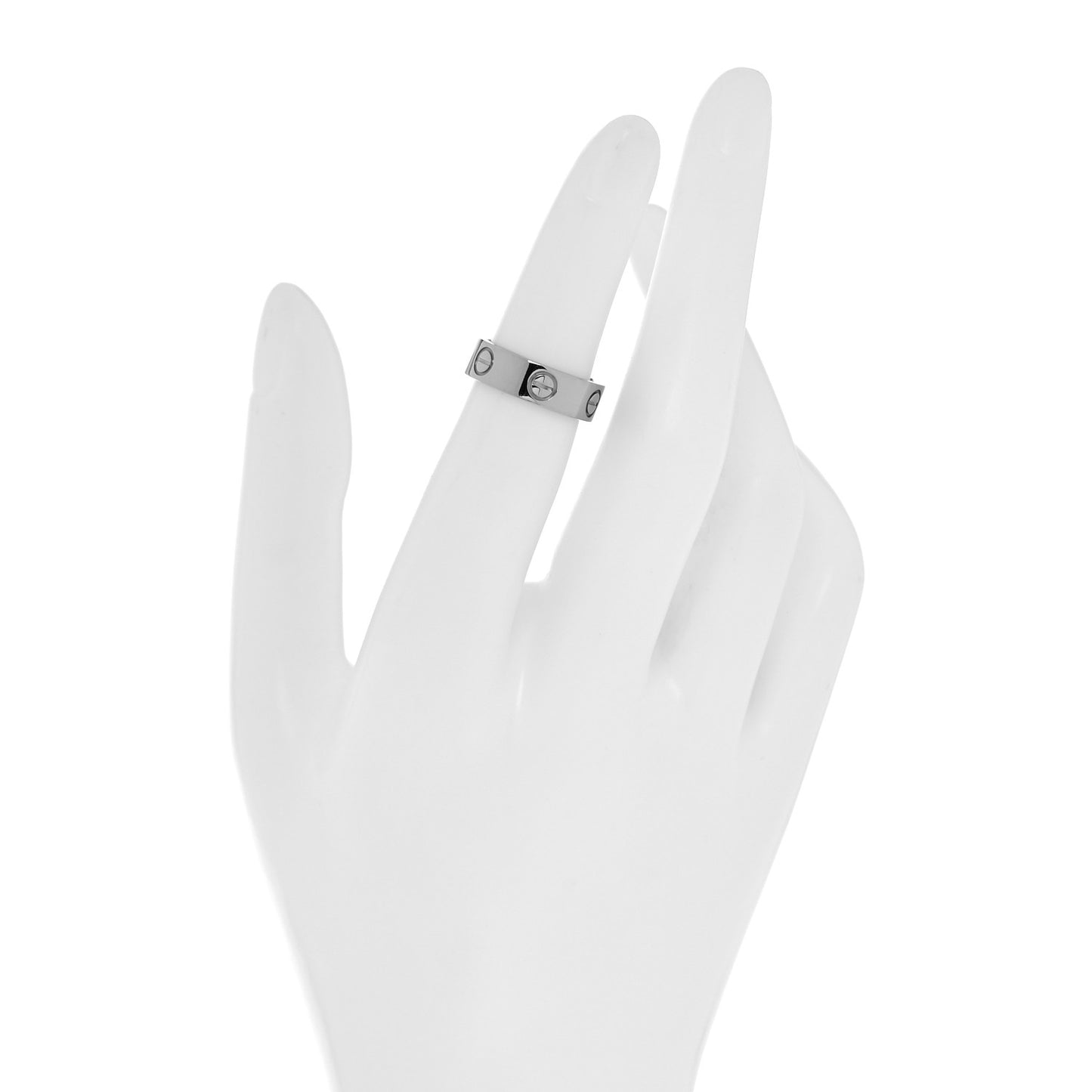 18K White Gold 5.5mm LOVE Ring 49 4.75