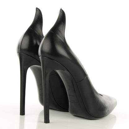 Saint Laurent Calfskin Paris 110 Escarpin Thorn Pumps 40 Black 4 of 8