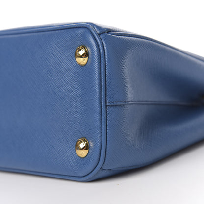 Prada Saffiano Mini Galleria Double Zip Tote Cobalto 11 of 12