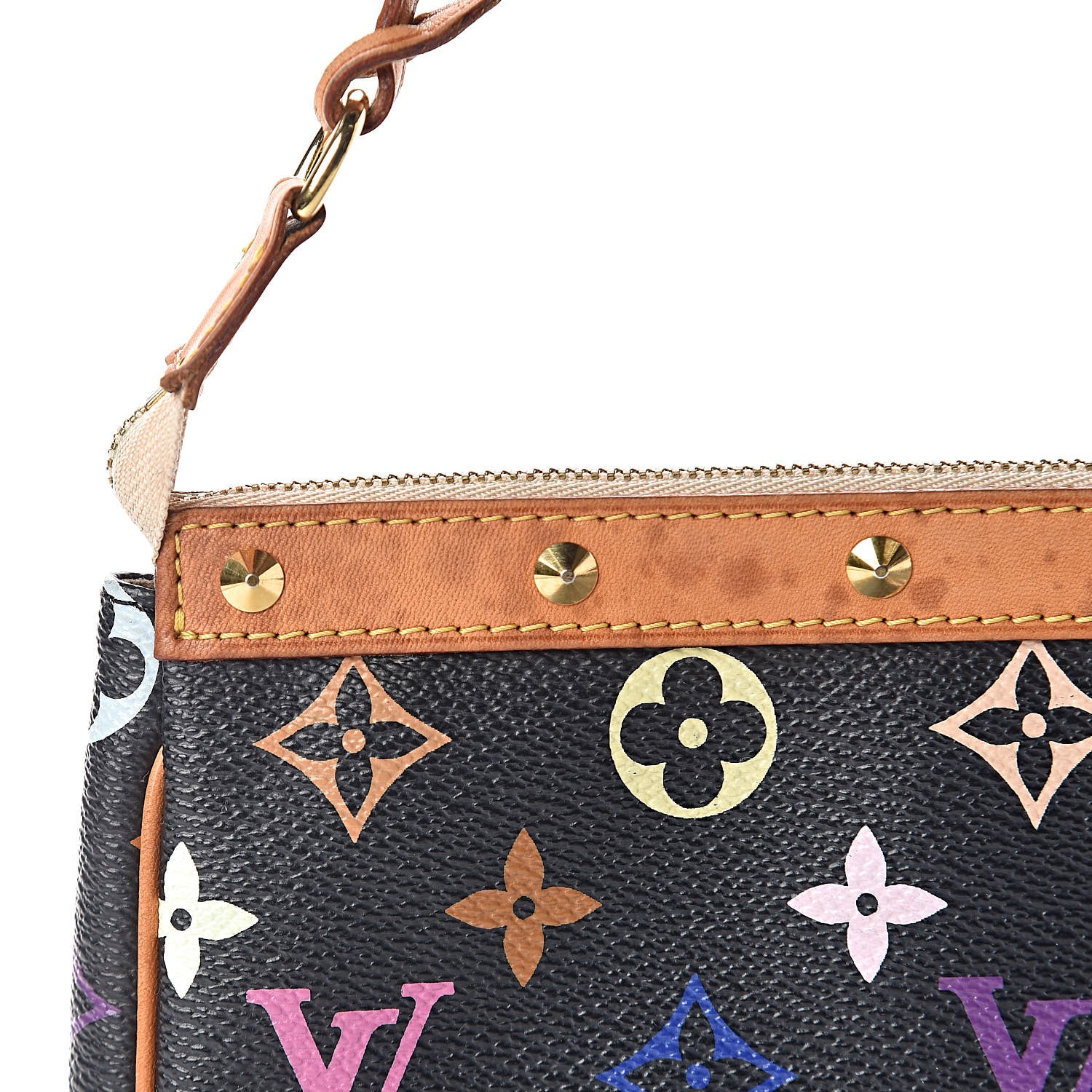 Louis Vuitton Monogram Multicolor Pochette Accessories Black 9 of 13