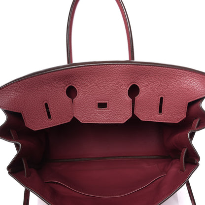 Hermes Taurillon Clemence Birkin 35 Bois de Rose 15 of 30