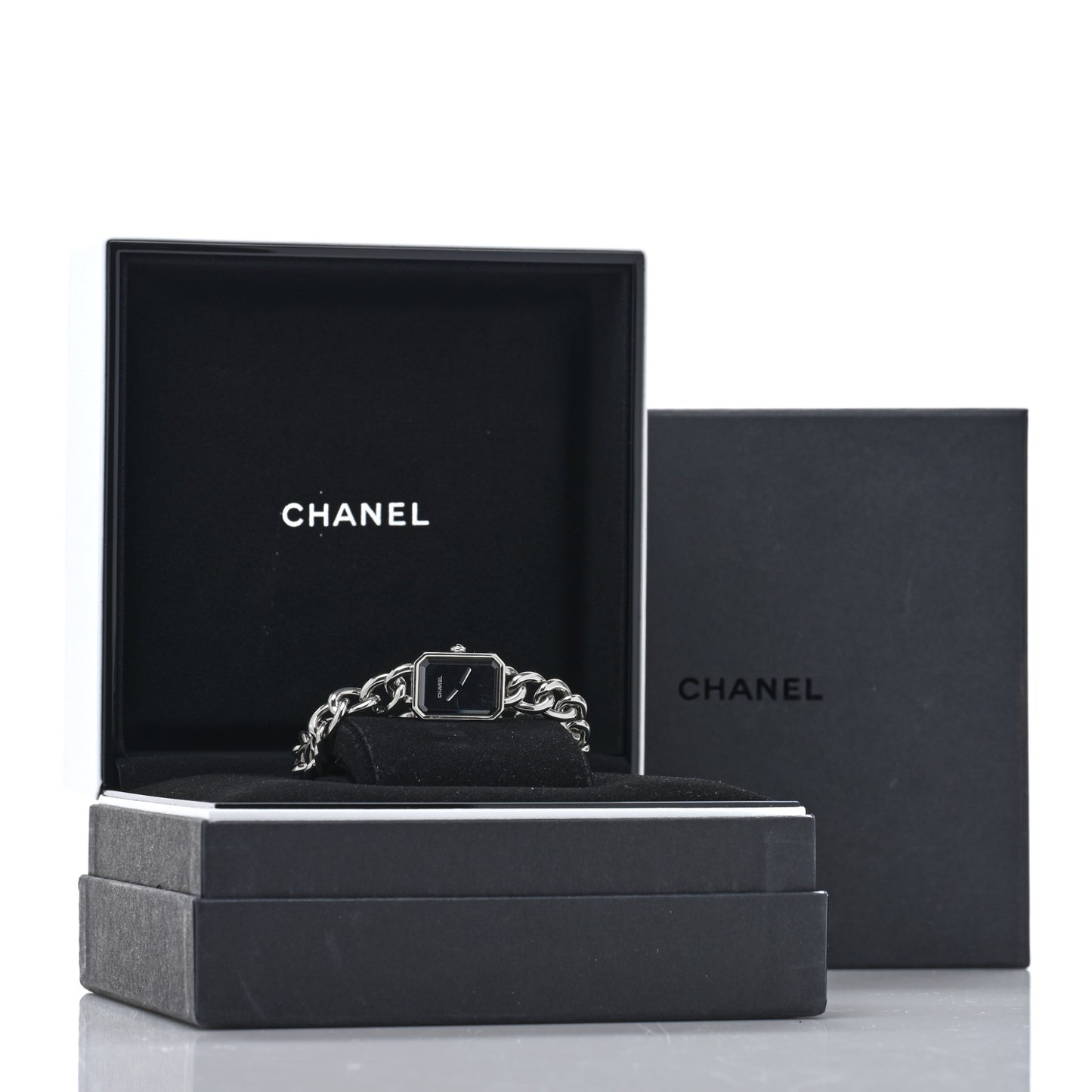 Stainless Steel 16mm Chain Premiere Quartz Watch Black
