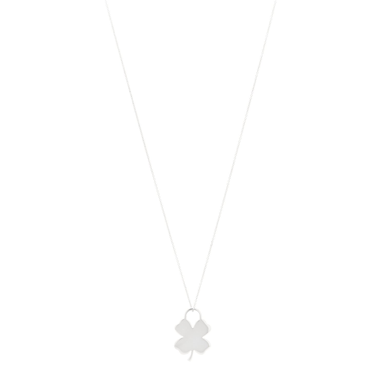 Tiffany Sterling Silver Clover Pendant Necklace 1 of 5