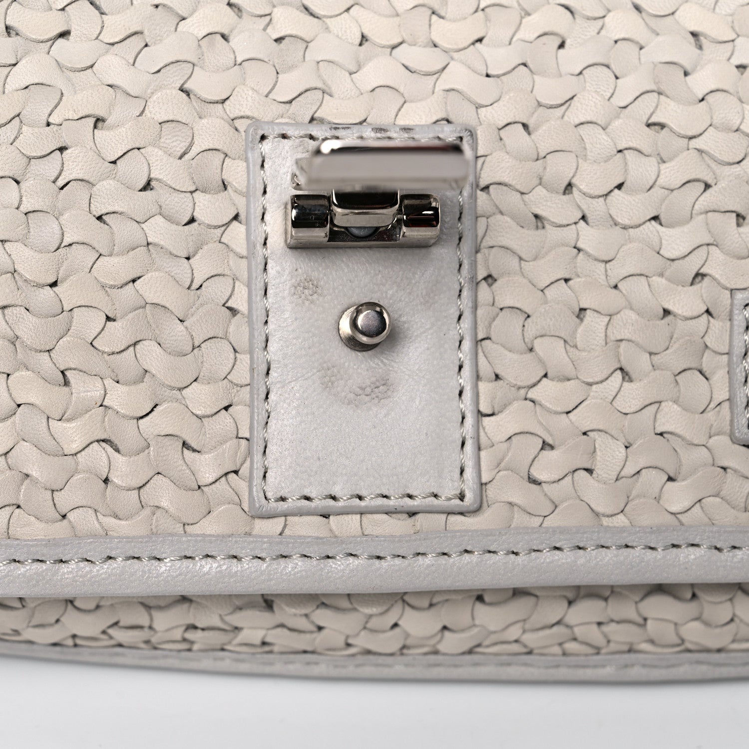 Proenza Schouler Lambskin Woven Tiny PS1 Satchel Ivory 11 of 26