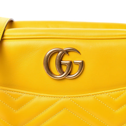 Gucci Calfskin Matelasse Medium GG Marmont Chain Shoulder Bag Stone Topaz 10 of 16