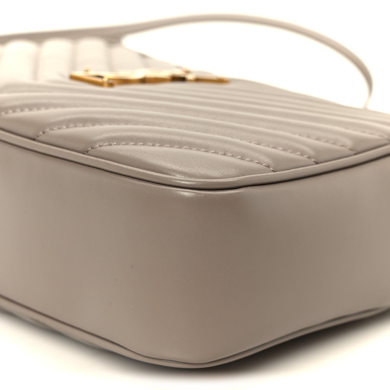 Saint Laurent Calfskin Matelasse Monogram Lou Camera Bag Greyish Brown 10 of 10