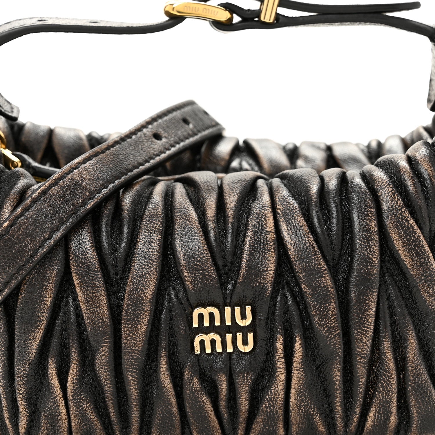Miu Miu Nappa Matelasse Pouch Sand Coffee 7 of 11