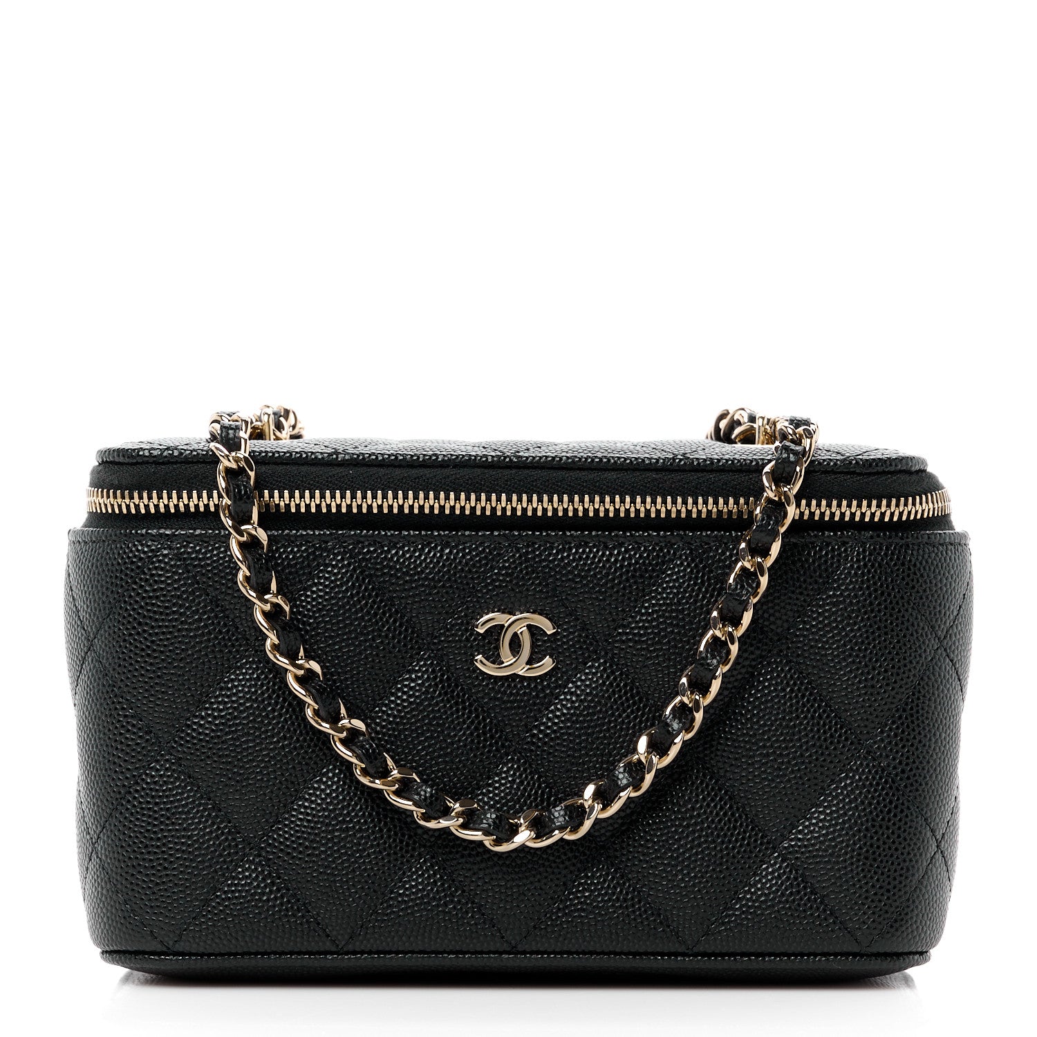 Chanel Caviar Quilted Small Vanity Case With Chain Black 1 of 11
