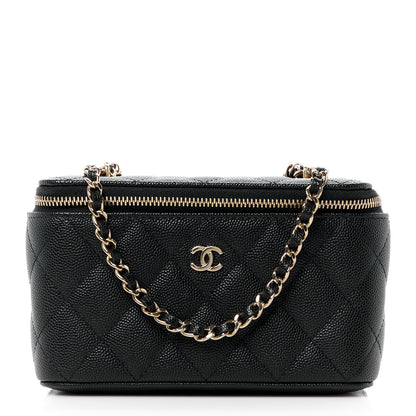 Chanel Caviar Quilted Small Vanity Case With Chain Black 1 of 11