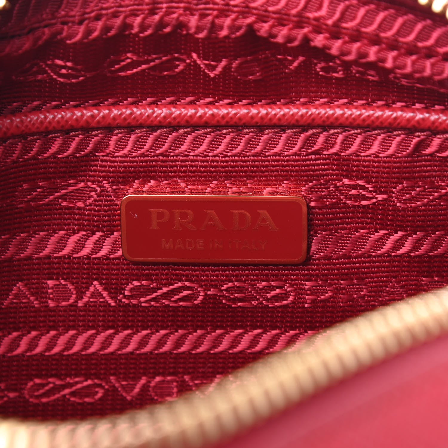 Prada Saffiano Mini Monochrome Camera Crossbody Bag Fuoco 7 of 8