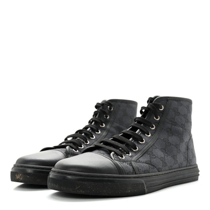 Gucci Monogram Mens High Top Sneakers 9 Black 3 of 12