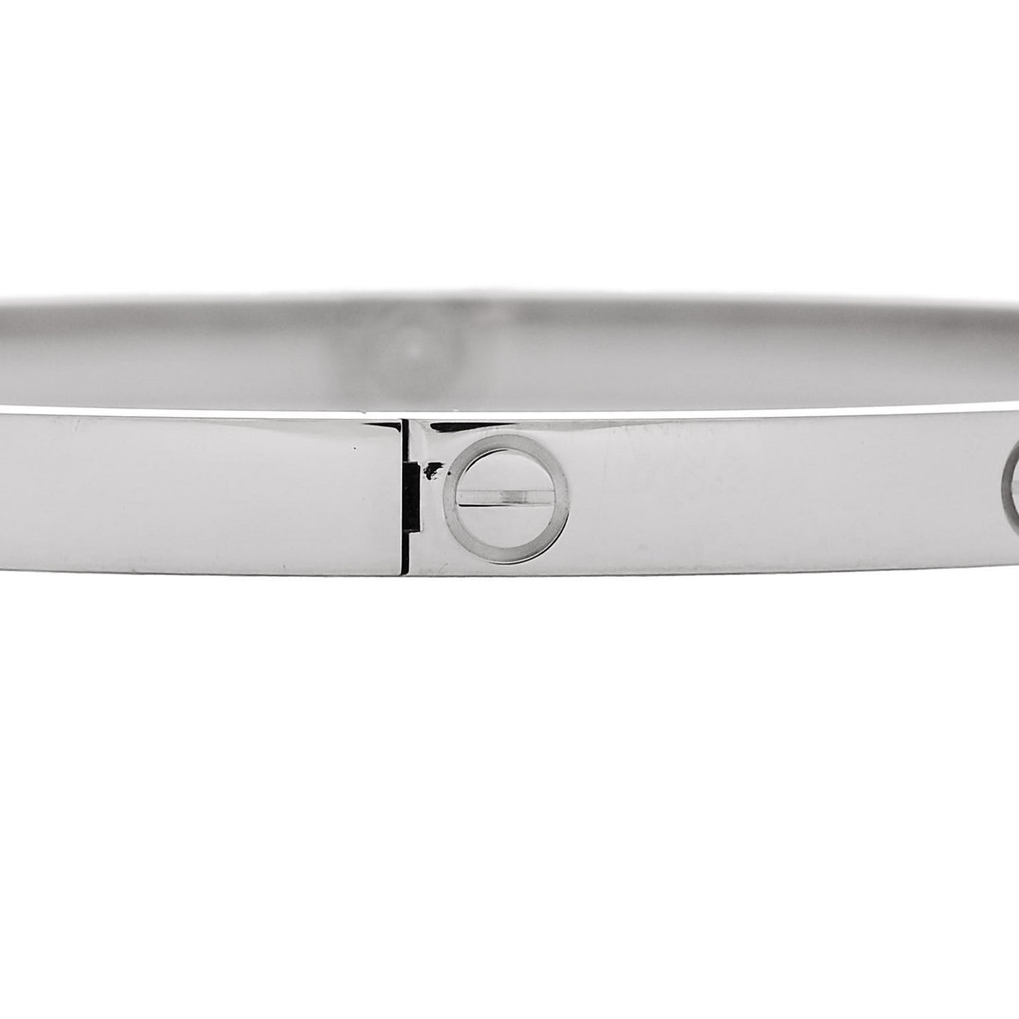 18K White Gold Small LOVE Bracelet 17