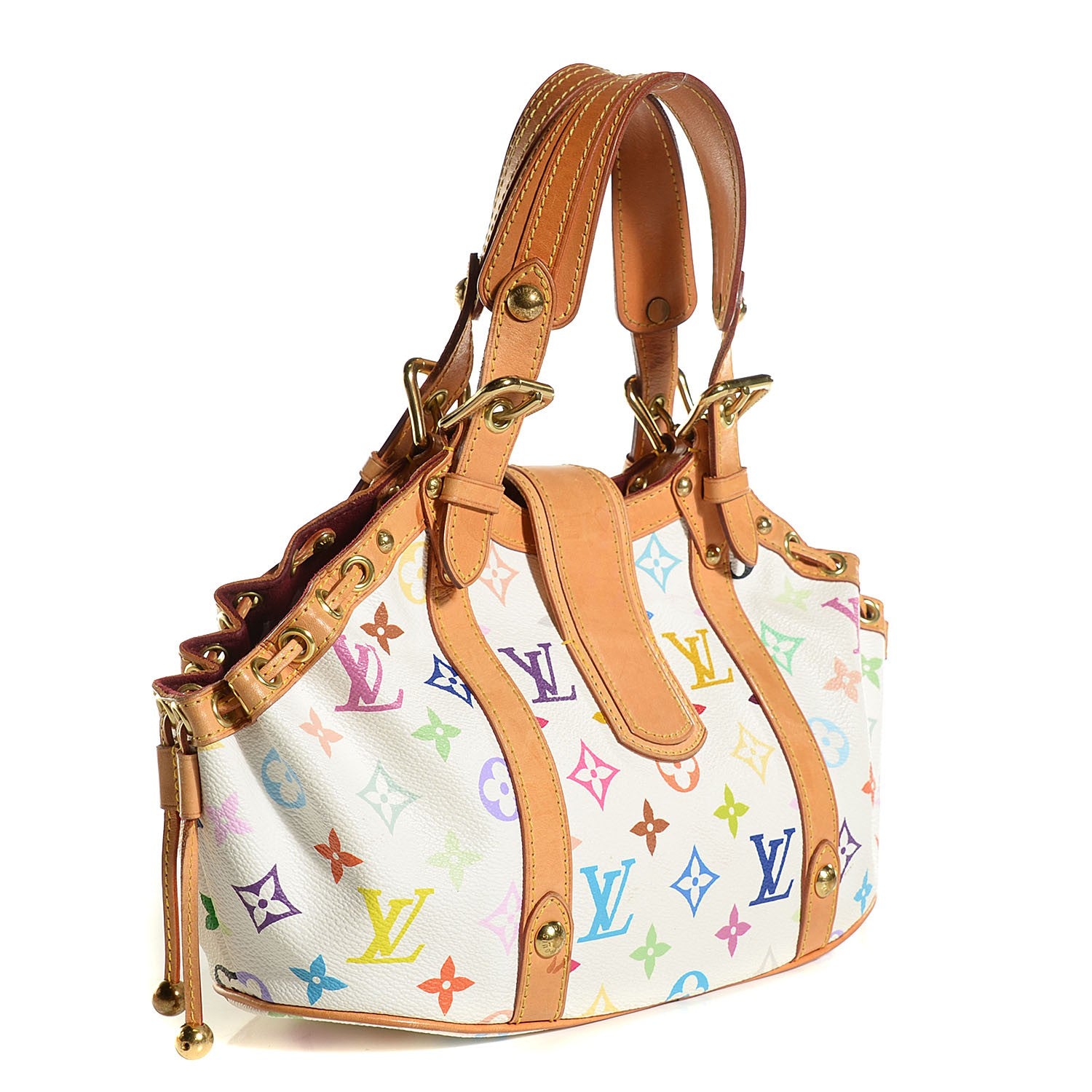 Louis Vuitton Monogram Multicolor Theda GM White 3 of 7