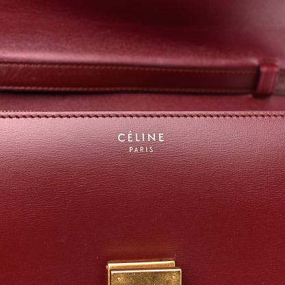 Celine Box Calfskin Medium Classic Box Flap Bag Burgundy 6 of 10