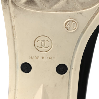 Chanel Rubber Camellia Rain Boots 40 Black 8 of 11