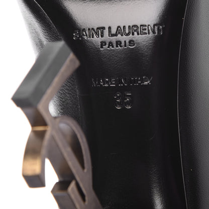 Saint Laurent Calfskin Opyum 100 Pumps 35 Black Gold 6 of 9