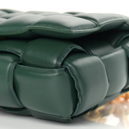Bottega Veneta Lambskin Maxi Intreccio Padded Chain Cassette Crossbody Bag Raintree 9 of 10