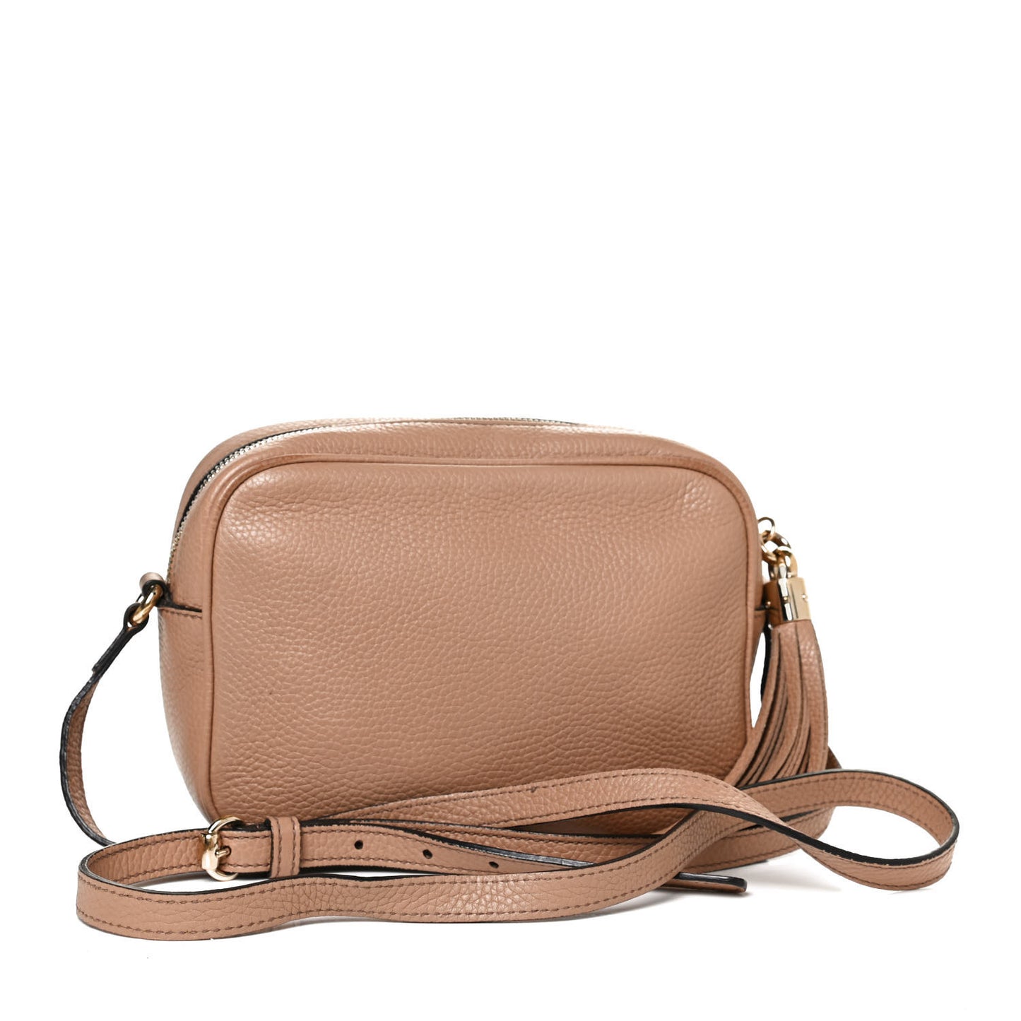 Pebbled Calfskin Small Soho Disco Bag Camelia