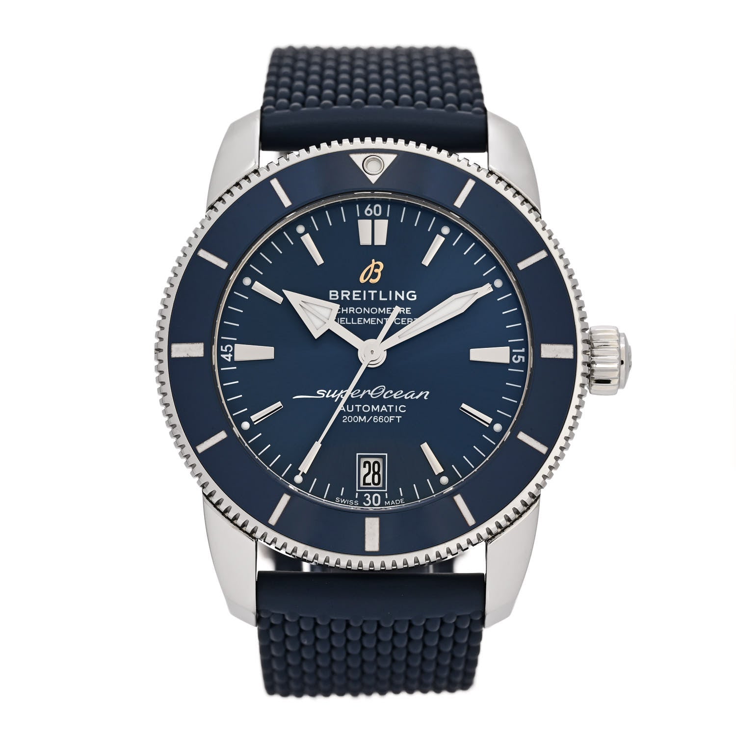 Breitling Stainless Steel Rubber 42mm Superocean Heritage II B20 Automatic Watch Blue AB2010161C1A1 1 of 5