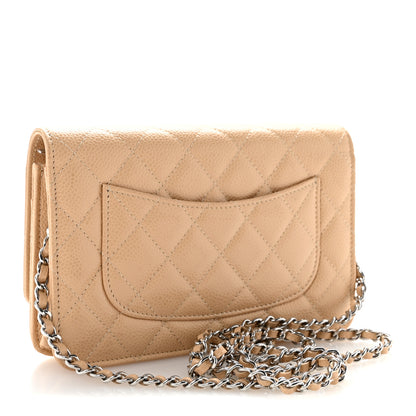 Chanel Caviar Quilted Wallet on Chain WOC Beige 3 of 11