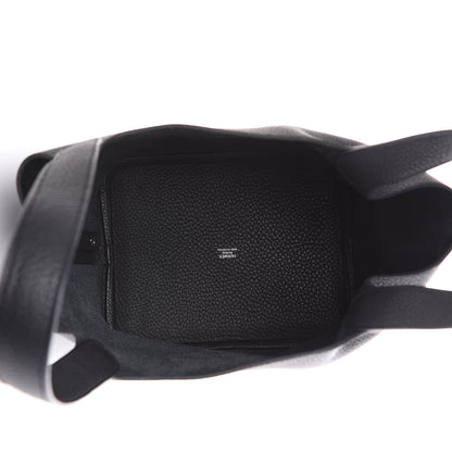 Hermes Taurillon Clemence Picotin Lock 22 MM Black 5 of 9