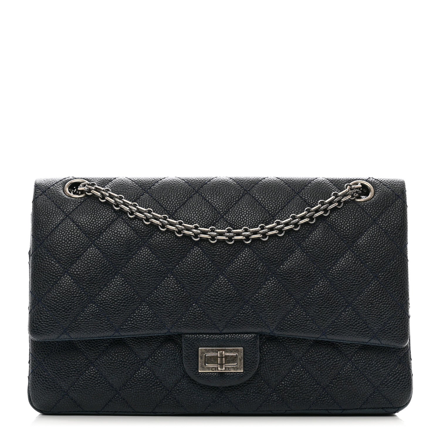 Chanel Caviar Quilted 2.55 Reissue 226 Flap Navy Blue 1 of 14