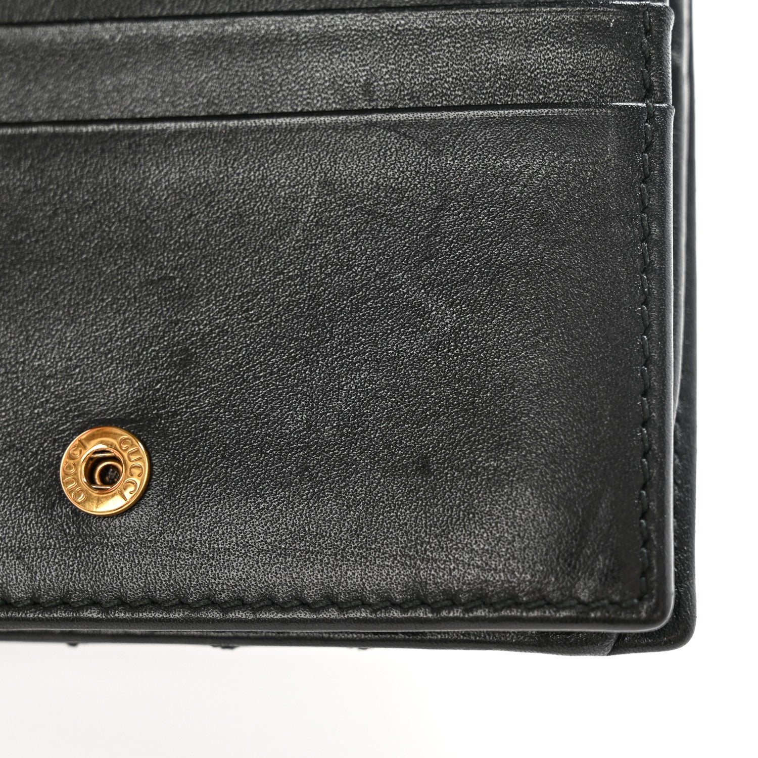 Gucci Calfskin Matelasse GG Marmont Card Case Wallet Black 10 of 16