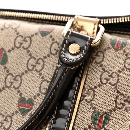 Gucci GG Plus Monogram Hearts Medium Joy Boston Dark Brown 14 of 14