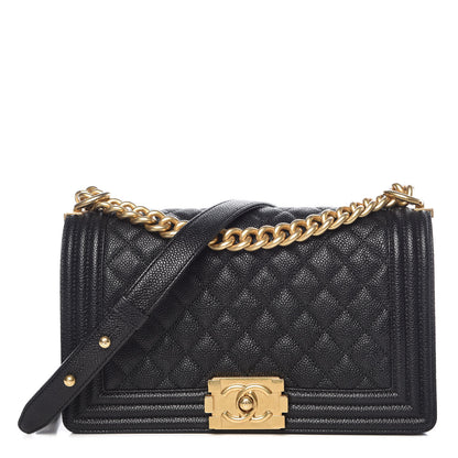 Chanel Caviar Quilted Medium Boy Flap Black 1 of 10