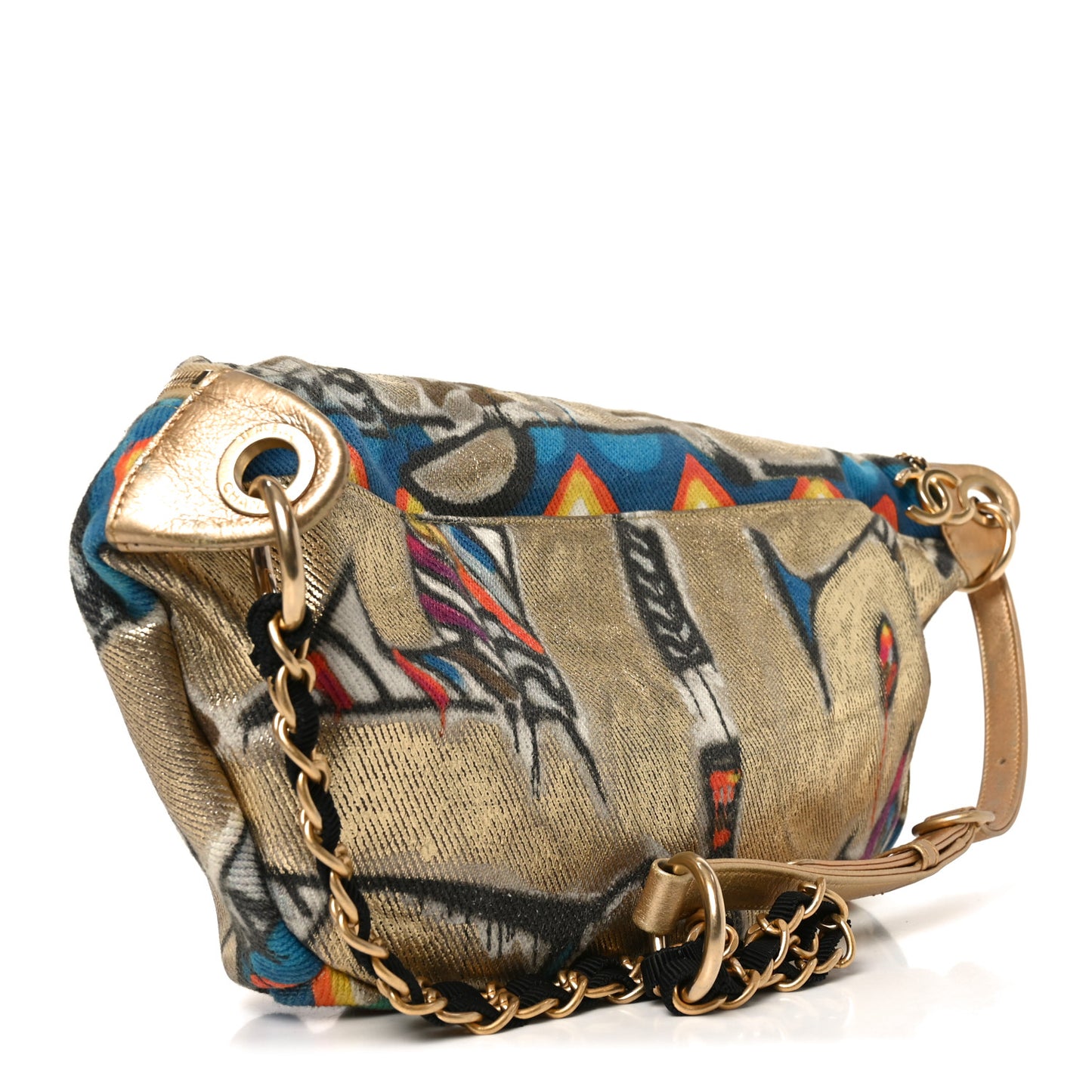 Graffiti Printed Canvas Street Spirit Waist Belt Bag Multicolor
